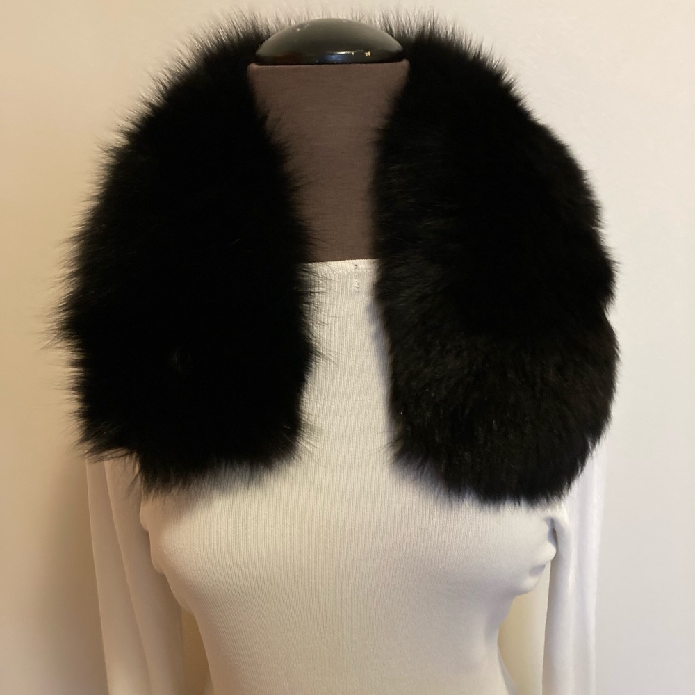 Black fur collar Saks Fifth Avenue